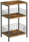 YMYNY 3 Tier End Table with Storage Rack, Side Table Small Nightstand, Coffee Table, Industrial Style, Small Table in Living Room and Bedroom, 40 x 29 x 62CM Rustic Brown HST002H
