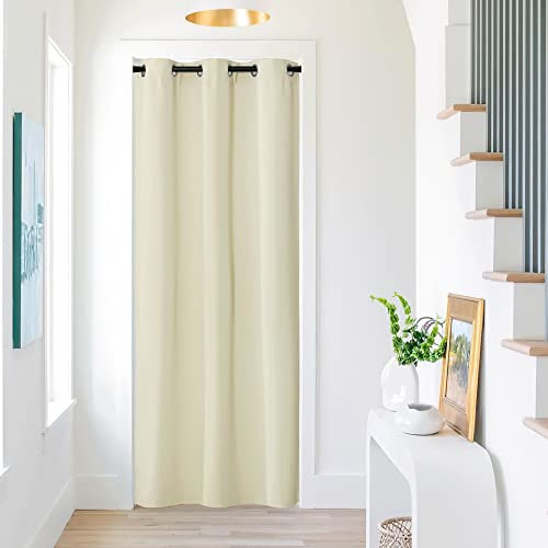 NICETOWN Terrassentürvorhang, Verdunkelungsvorhänge, 106,7 x 203,2 cm, Türvorhang, Bauernhaus, Privatsphäre, Türteiler für Wohnzimmer, Flur, Kinderzimmer, Trennwand, Fensterverkleidung, 1 Stück,