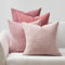 Topfinel Kissenbezug 40x40 Rosa 4er Set Cord körnig Farbverlauf Kissenbezüge Kissenhülle Dekokissenbezug Sofakissen Couchkissen für Sofa Schlafzimmer Wohnzimmer Balkon Kinder flauschig
