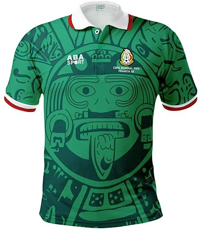 Mexiko 1998 Retro WBC Trikot – Mexikanisches Fußballtrikot, Grün , L