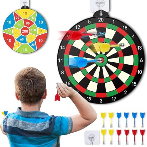 HappyKidsClub Toys for 3-12 Year Old Boys, Kids Dart Board Set Boys Toys Age 3-10 Birthday Present for 3 4 5 6 7 8 9 Year Old Boy Gifts for 4-12 Year Old Indoor Games