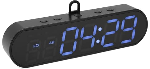 Minuterie de Gymnastique Portable, Horloge D'entraînement Magnétique Rechargeable par USB, Chronomètre D'intervalle à Grand Affichage avec Sonnerie, Minuterie de Boxe HIIT Tabata