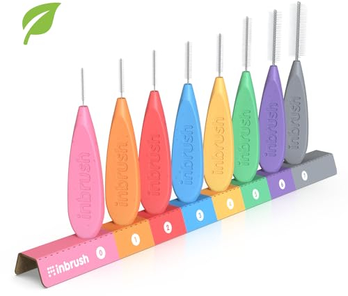 inbrush Premium Interdentalbürsten - Set von 8 gemischten Größen - Mit praktischem Aufsteller - Perfekte Zahnzwischenraumpflege