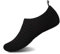GOODSALEOK Wasserschuhe Herren Badeschuhe Damen Aquaschuhe BelüFtet Schnell Trocknend Strandschuhe Barfuß Yoga Schuhe Wassersport Schwarz 40/41