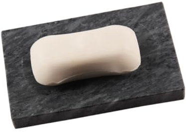 Ciieeo Porte-Savon Marbre Gris Élégant pour Salle De Bain Support Drainant Design Minimaliste Accessoire Et Facile à Nettoyer Boîte Rangement Savon Decoratif