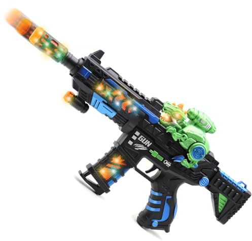 DaoDaoZhu Dinosaur Light Up Toy Gun with Sound Effects, Toy Guns for Kids