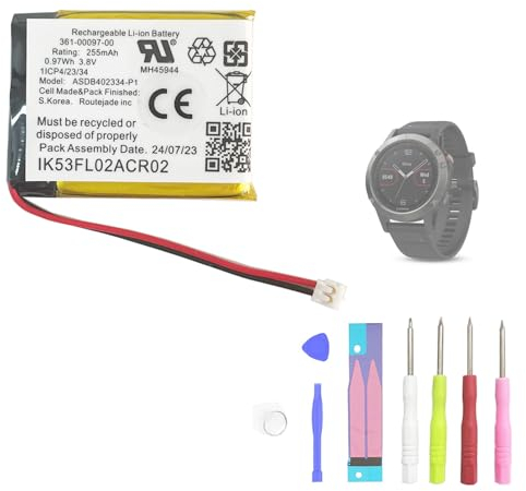 Aousavo 361-00097-00 ersatz akku Kompatibel mit Garmin Fenix 5 Multisport GPS Watch smartwatch