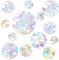 52 Stück Suncatcher Sticker Sonnenfänger Sticker Prisma Fensteraufkleber Vogelschutz Runde, Vogelschutz Fenster, Vogel Anti Kollisions Fenster Aufkleber Reflektierende Aufkleber