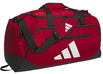 adidas Defender 5 Große Seesack (100 Liter), Team Power Rot 2/Weiß, Medium (59L), Defender 5.0 Sporttasche, Reisetasche, nachhaltige Sporttasche für Damen und Herren