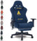 Symino Gaming Stuhl, Ergonomischer Bürostuhl, Rennstuhl-Design PC Stuhl, Vintage-PU-Leder, Verstellbarer Drehbarer Task Stühle mit Fußstütze (Blau)