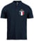 lepni.me Frankreich-Fußball-Poloshirt für Herren mit Namen und Nummer | Französische Flagge Abzeichen Personalisiertes Trikot | Europameisterschaft 2024 (S Navi Blau Ohne Druck)
