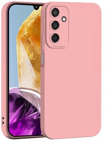 WBWONE Coque pour Samsung Galaxy A14 4G / 5G, fine et flexible en TPU souple avec appareil photo tout compris - Rose