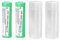 Baterías de Litio Pilas Recargables 2500mAh - 20A - 3.7v | Parte Superior Plana - Positivo Plano | - Linternas, mandos, videoportero con 2 Fundas Protectoras plásticas (2 Celdas 18650 Flat Top)