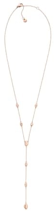 SKAGEN - Collier en Y Anja Pebble en acier inoxydable doré rose, pour femme, SKJ1845791