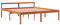 QJBSAVVA Bettkasten Gästebett Bettgestell Bodenbett - Seniorenbett Wachsbraun 160x200 cm Massivholz Kiefer für Außenbereich Schlafzimmer Loft Gästezimmer