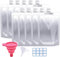 Akliocss 10 Pcs 500ml Drink Pouches with 2 Funnel Plastic Drink Flasks Leak Proof Plastic Hip Flask with Spout for Travel, Outdoor Sports