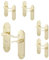 EAI Polished Brass Door Handles - Victorian Scroll Shaped | 5 Pairs of Internal Latch Handles