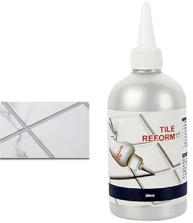 Tile Grout Repair Kit,Waterproof Tile Gap Repair Filler 280ml,Repair and Renew Tile Joints,Fast Drying Grout Filler and Sealer for Bathroom,Kitchen Tile Joints (gray)
