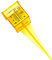 TAZIZI Hellgelbe Plastik Regenmesser/Sprinkler Breiter Mund Für Rasenhof Garten Freien 3/4x1/2 Wetterinstrument