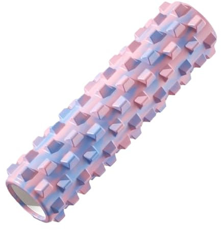 Foam Roller, Fitness Massager Stick, 17.72x5.51 Inches Strong Material, Deep Relief Textured Roller for Back, Pilates, Yoga, Warm-Up Exercise, Relaxation, Women, Men, Travel