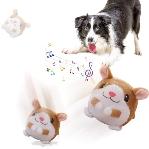 Matame Interaktives Hundespielzeug, Aktives Bewegendes Haustier-Plüschtier, Magic Ball für Hunde, Hundeball Sprechendes und Wiederholendes Lustiges Stofftier (#G)