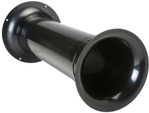 GK SOUND KIT SET PER AEROPORT, da 10 cm con 2 flange curve e tubo reflex per subwoofer, cassa, per auto, casa, spl, colore nero, 1 kit