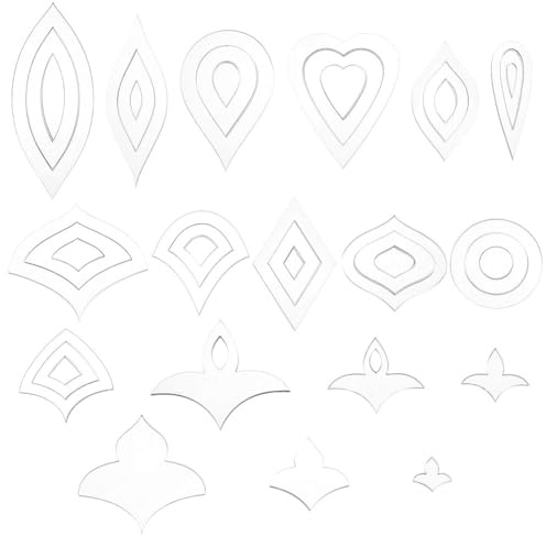 BENECREAT Acryl Mandala Schablonen Set, 14 Stück 14 Stile Klare Acryl Geometrische Vorlage Set, Punkt Zeichen Werkzeuge für Mandala Muster Kunst Handwerk und DIY Projekte