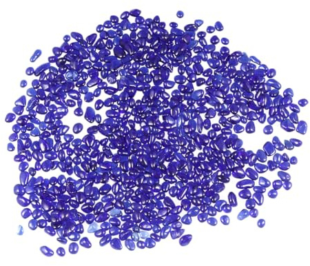 BCOATH Gravier Aquarium Bleu Foncé 500G 5-9Mm en Verre Cristal pour Décorations Maison et Accessoires Poisson