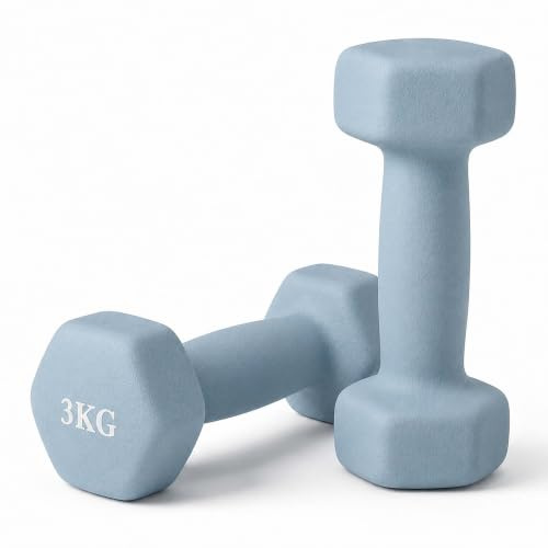 Relaxdays Hanteln 2er Set, Gusseisen, kg, beschichtet, rutschfest, Farbe | Aerobichanteln, Home Workout, Kurzhantel
