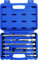 Kunzer 7VS09 Kipp-Verlängerungssatz 1/4-3/8-1/2, 9-teilig - Set aus Stahl - 50-250 mm Länge mit Koffer