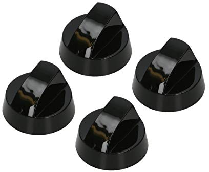WowDiscounts Pack of 4 Replacement Universal Black Control Switch Knobs for ALL makes and models of Oven, Cooker & Hob