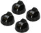 WowDiscounts Pack of 4 Replacement Universal Black Control Switch Knobs for ALL makes and models of Oven, Cooker & Hob