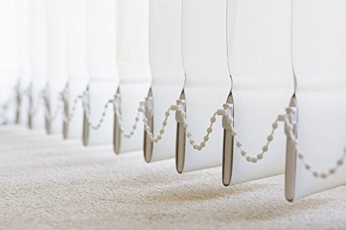 Lamellenvorhang in 4 Farben , Vertikal , Lamellen 127 mm , Schiebevorhang , Vertikaljalousie , NEU (100 x 180 cm (BxH), Silber-Grau)