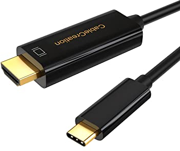 CableCreation Cavo da USB C a HDMI per casa e ufficio 4K a 60 Hz, 0,9 m, da tipo C a HDMI Thunderbolt 3, compatibile per iPhone15/15Pro/15Plus/15Promax, MacBook Pro/Air/iPad Pro 2020, Galaxy S23/S23+/