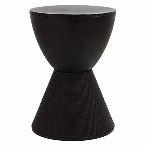 Z-Brand Tabouret en Plastique Nordique De Salon Modifie La Forme De Sablier De Tabouret De Chaussure De Tabouret,Noir,1