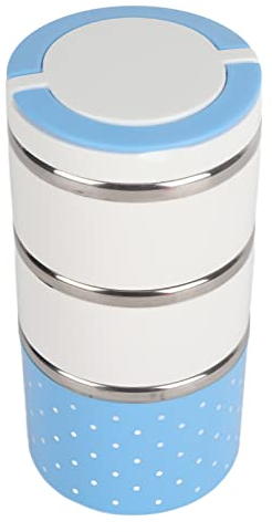 Picknick Lunch Box, Lunch Pots, 3 Schichten Isolierte Lunchbox, Brotdose Tragbare Isoliert Thermal Edelstahl Innendämmung, Robusten Besteck Geeignet für Erwachsene und Kinder Spülmaschinen
