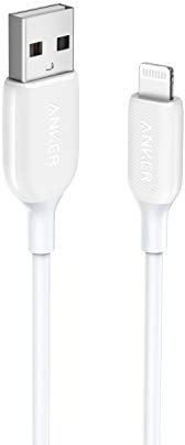 Anker PowerLine III Lightning Cable iPhone Charger Cord MFi Certified for iPhone X, Xs, Xr, Xs Max, 8, 8 Plus, 7, 7 Plus, 6, 6 Plus and More, Ultra Durable (0.9m, White)