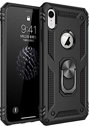 BestST Hülle für iPhone XR Hülle 360 Grad Handyhülle Bumper Case Robust Cover [Ultra Hybrid Schutzhülle ]+ Displayschutz für iPhone XR Schwarz