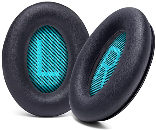 WC Wicked Cushions Premium Replacement Ear Pads for Bose Headphones - Compatible with QC15 / QC25 / QC35 & 35 ii / QC2 / AE2 / AE2i / AE2W / Soundlink - Softer Leather, Luxury Memory Foam | (Black)