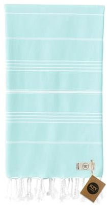 KZY - Asciugamano turco per hammam, Cotone, Grigio e giallo., 180x90