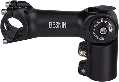 BESNIN Fahrrad Vorbau, Radfahren MTB Vorbau 0-90° 25.4 * 100 Mountainbike Lenker Vorbau für Fahrrad, Rennrad, MTB, BMX (25.4 * 100mm)