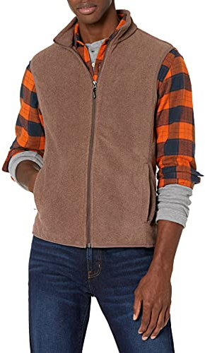 Amazon Essentials herr Polarfleeceväst med full dragkedja (finns i stora och långa)