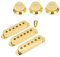 E Gitarren Parts Guitars Switches Tip Set 3Pcs Guitar Pickup mit Knob Hat und Switch Cap Golden Guitar Pickup Cover Kn?pfe f¡§1r E Gitarre