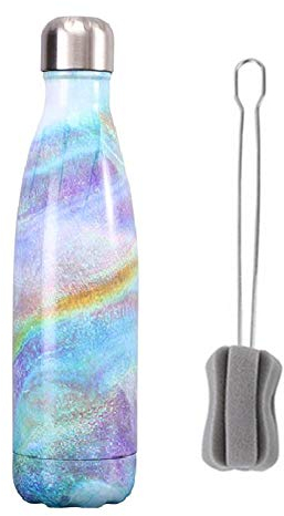 Borraccia Termica Borracce Termiche Bottiglie di Bevande sportive Bottiglia d'acqua Boccetta di acqua Bottiglia di Acqua di grandi dimensioni motherofpearl,500ml