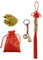 Set mit 3 Feng Shui Geldfrosch chinesischen Knoten Glücksmünzen Feng Shui Messing Wu Lou mit Münzen Schlüsselanhänger für Langlebigkeit Reisen sicher Reichtum Erfolg und Glück