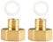 Adattatore per gas Nutmanel Adattatore per fornelli a gas da 1/4 a 1/2 Raccordo per tubi in ottone con anello di tenuta