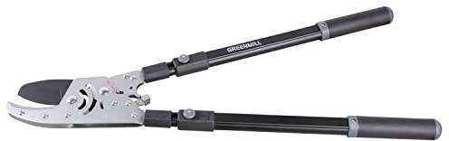 Greenmill UP0115 Amboss-Astschere Teleskopschere für Äste Baumschere einstellbare Länge von 71 cm bis 106 cm SK-5-Stahl Antihaftbeschichtung