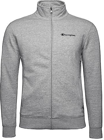 Champion Legacy American Classics Heavy Powerblend Terry Small Logo Full-Zip Felpa, Grigio Melange, S Uomo