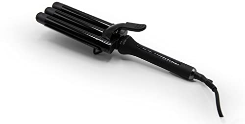Corioliss Triple Barrel Rizador Pelo Tres Tubos Plancha Ondas 25 mm Turmalina y Cerámica con Control de Temperatura