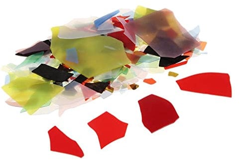 rockible 28g Mixed Confetti Glass Shards Fusing Supply Colorful Glass Microwave Kiln